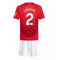 Manchester United Victor Lindelof #2 Hemmatröja Barn 2024-25 Kortärmad (+ Korta byxor)